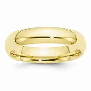 10k Yellow Gold 5mm Standard Comfort Fit Wedding Band Ring