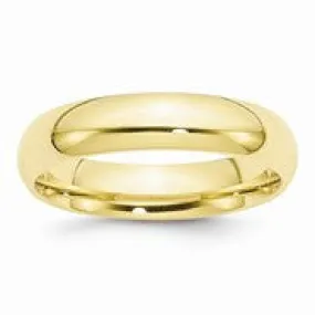 10k Yellow Gold 5mm Standard Comfort Fit Wedding Band Ring