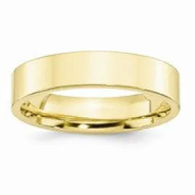 10k Yellow Gold 5mm Standard Flat Comfort Fit Wedding Band Ring