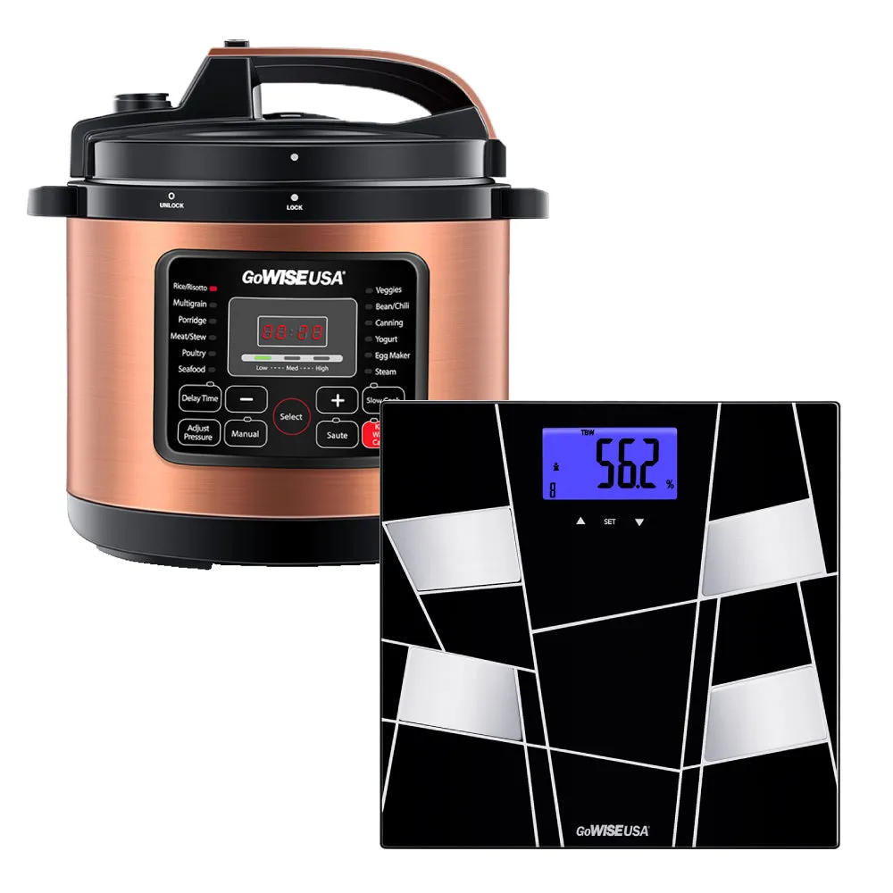 12-in-1 Pressure Cooker   Body Fat Scale