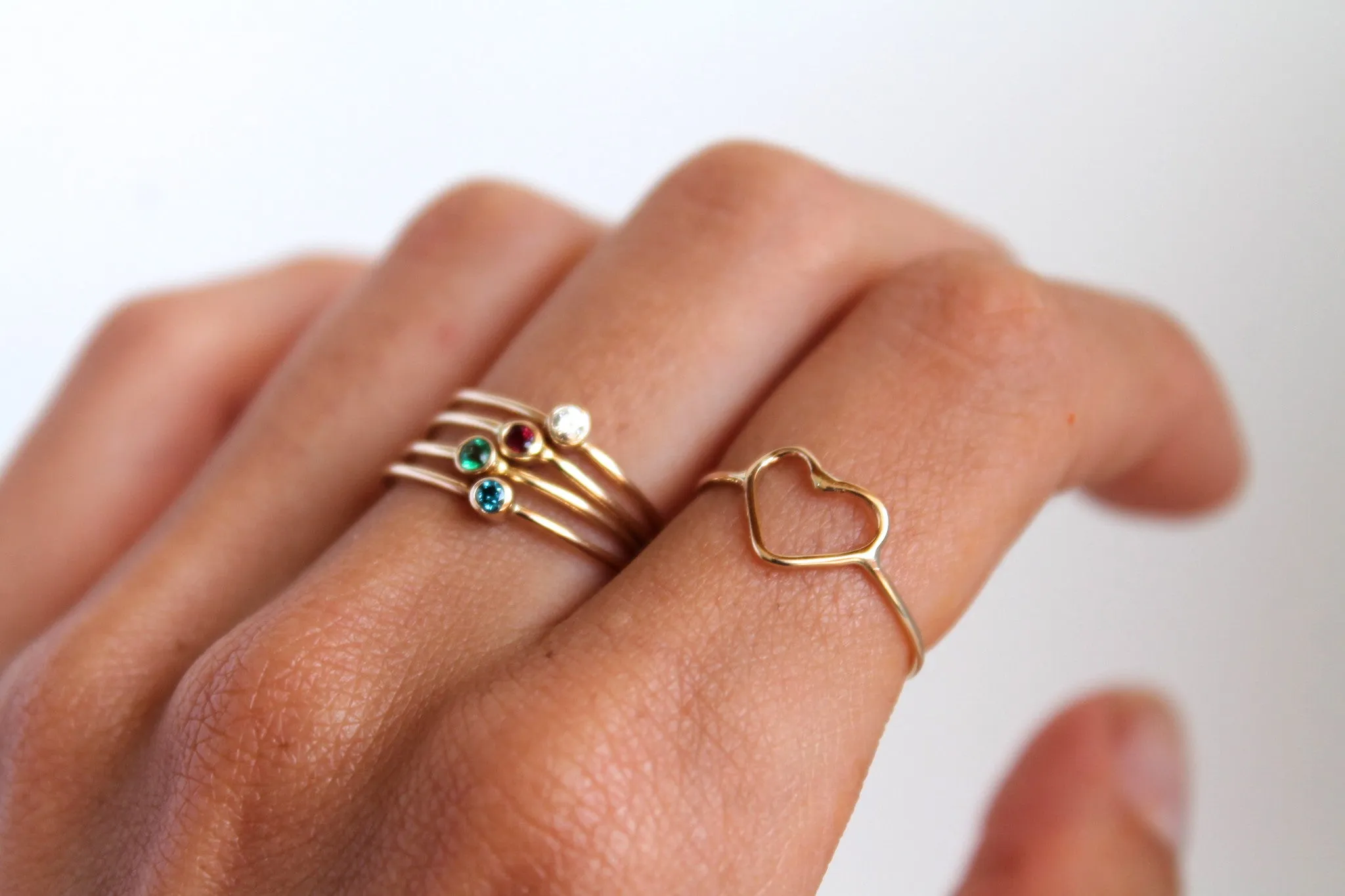 14K HEART RING