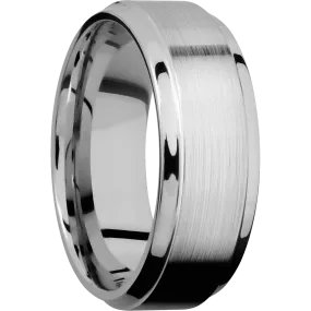 14K White Gold with Satin , Polish Finish