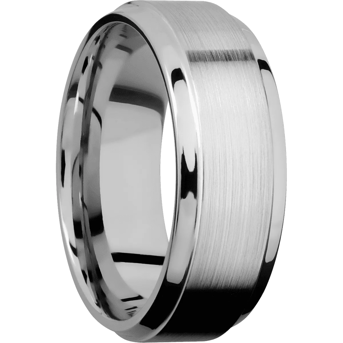 14K White Gold with Satin , Polish Finish