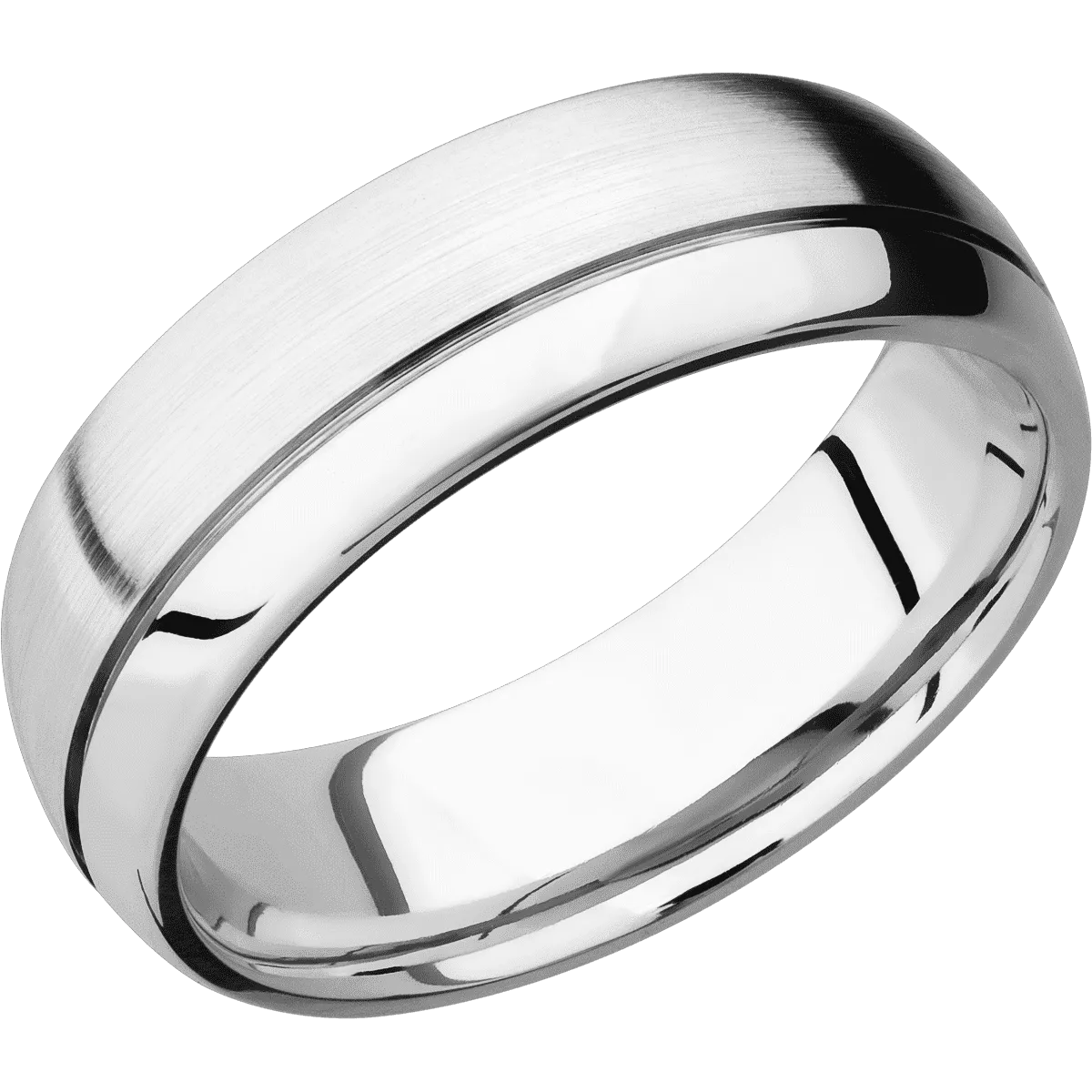 14K White Gold with Satin , Polish Finish