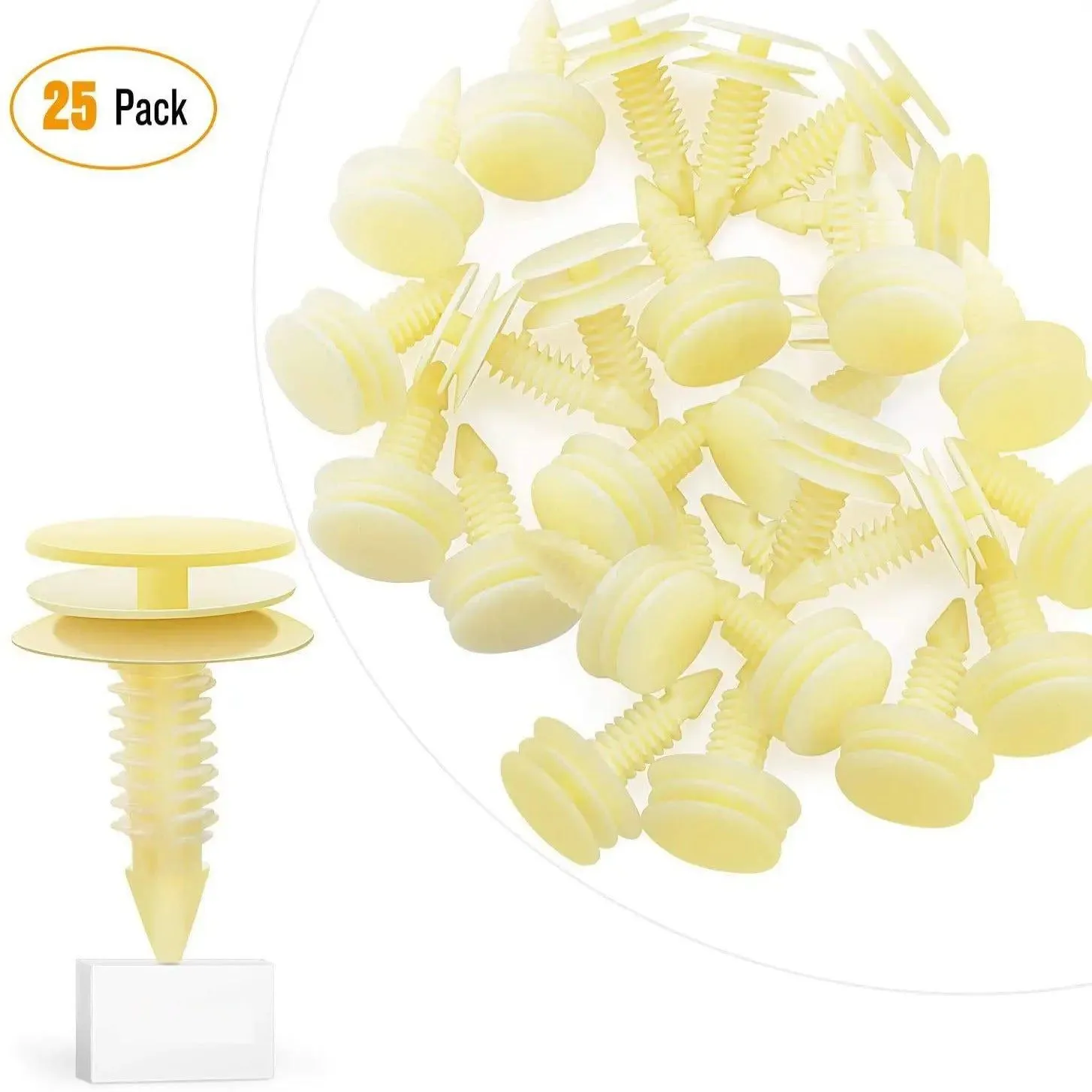 25 Pcs Head 20mm Hole 8mm Car Push Retainer Clips Kits For GM