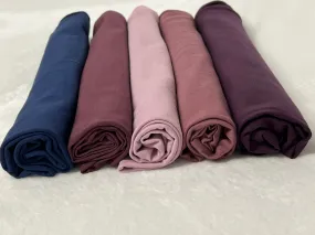 5 X MIDNIGHT HUES RIBBING & COTTON JERSEY 215GSM BUNDLE