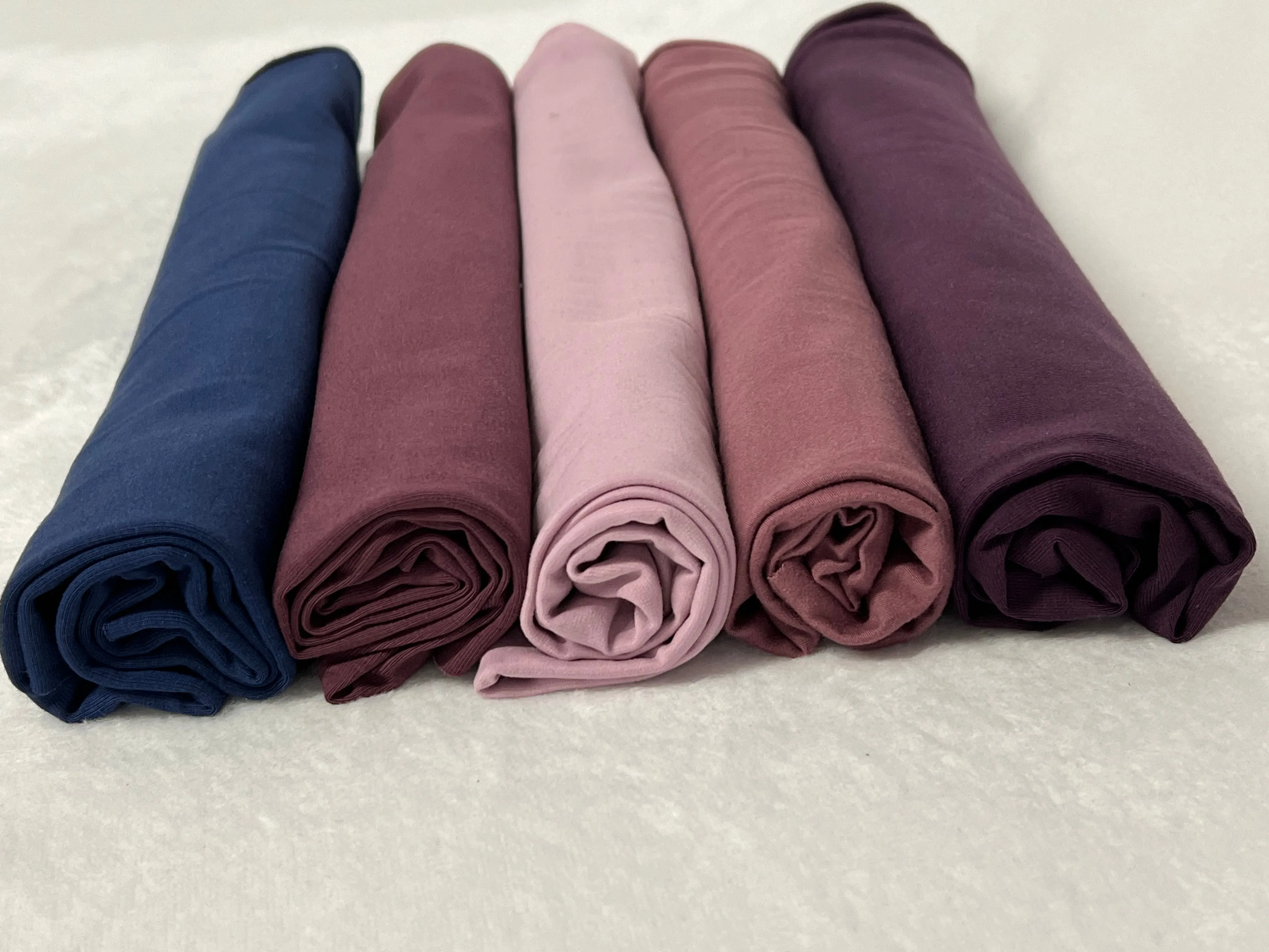 5 X MIDNIGHT HUES RIBBING & COTTON JERSEY 215GSM BUNDLE