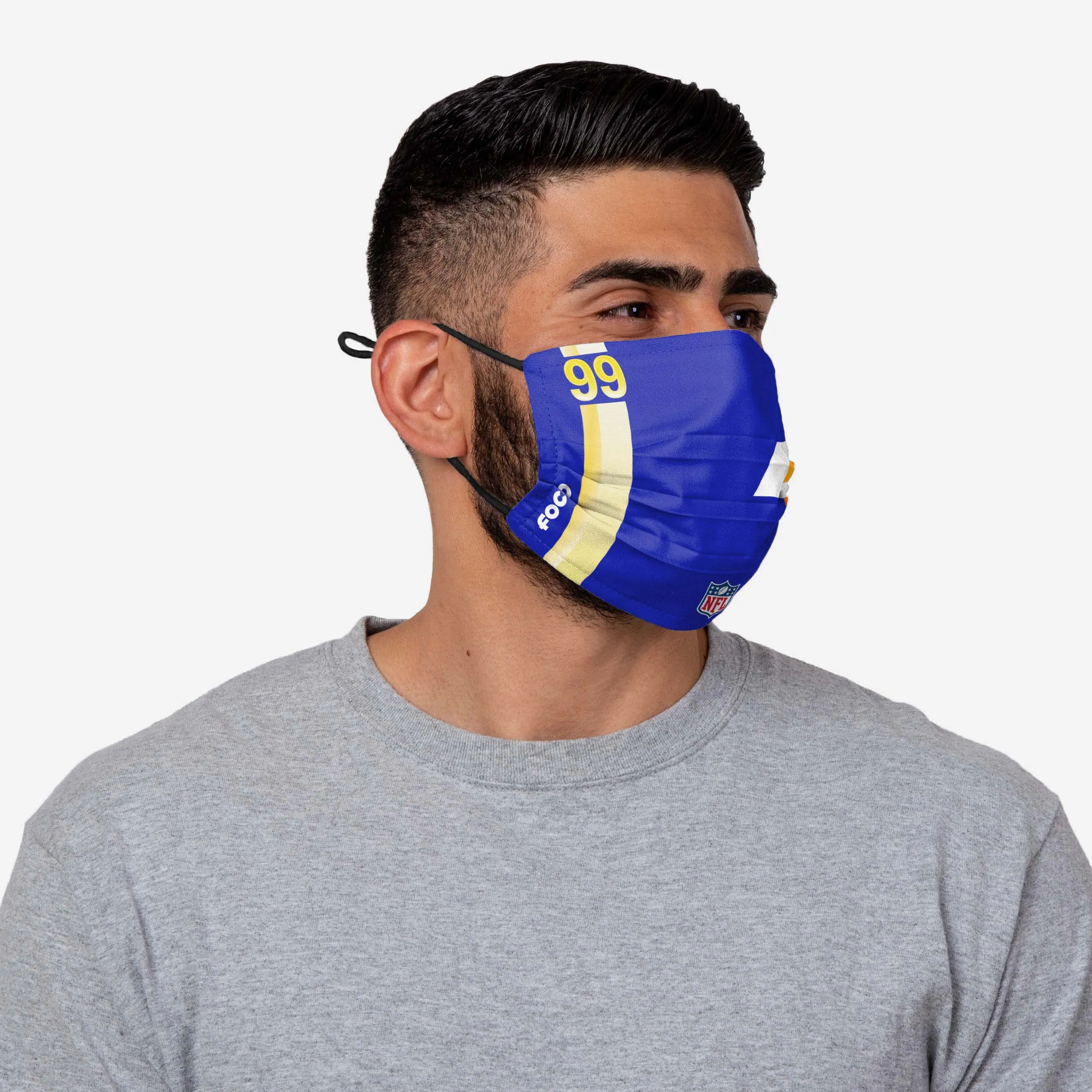 Aaron Donald Los Angeles Rams On-Field Sideline Logo Face Cover