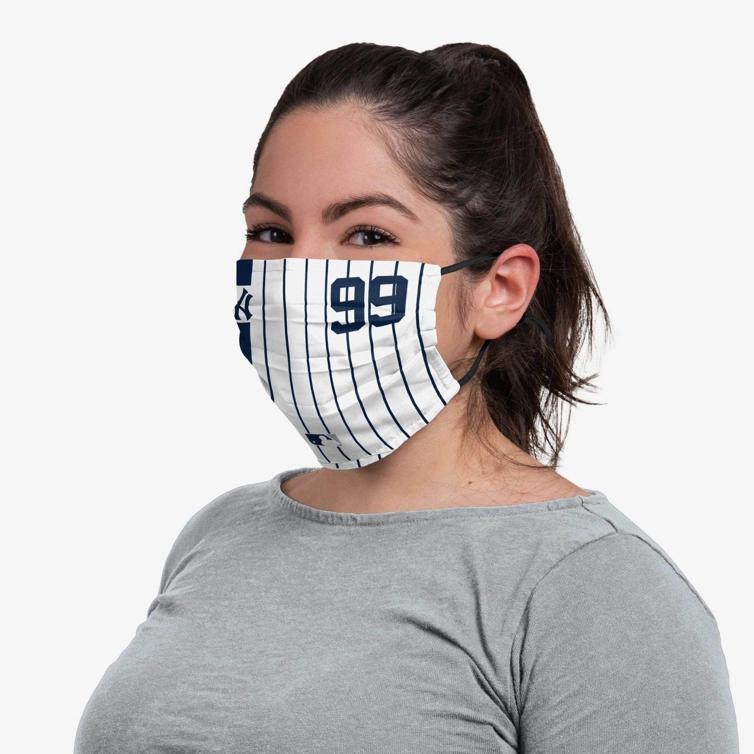 Aaron Judge New York Yankees On-Field Adjustable Pinstripe Face Cover