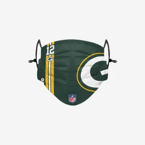 Aaron Rodgers Green Bay Packers On-Field Sideline Logo Face Cover