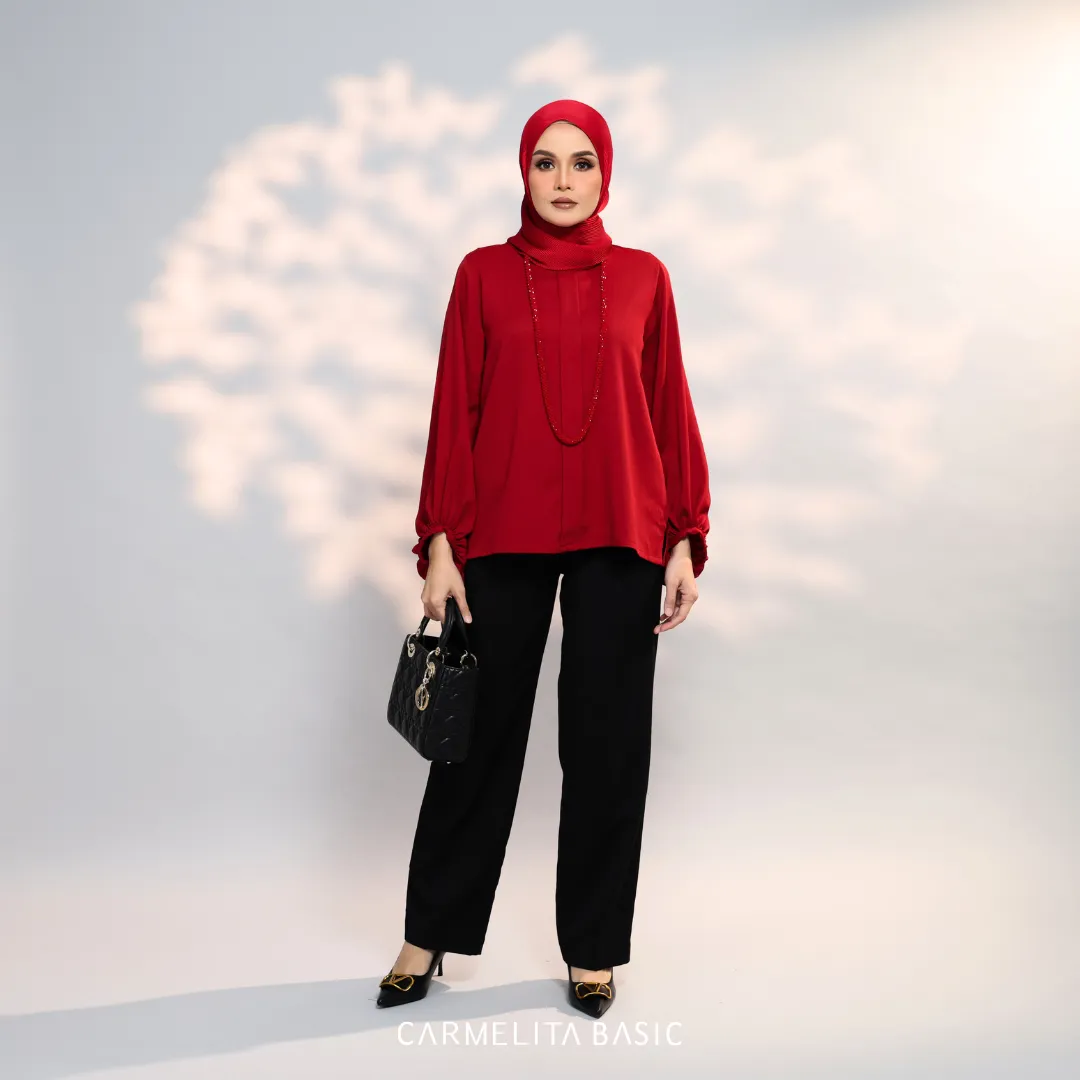 ADELE BLOUSE - MAROON