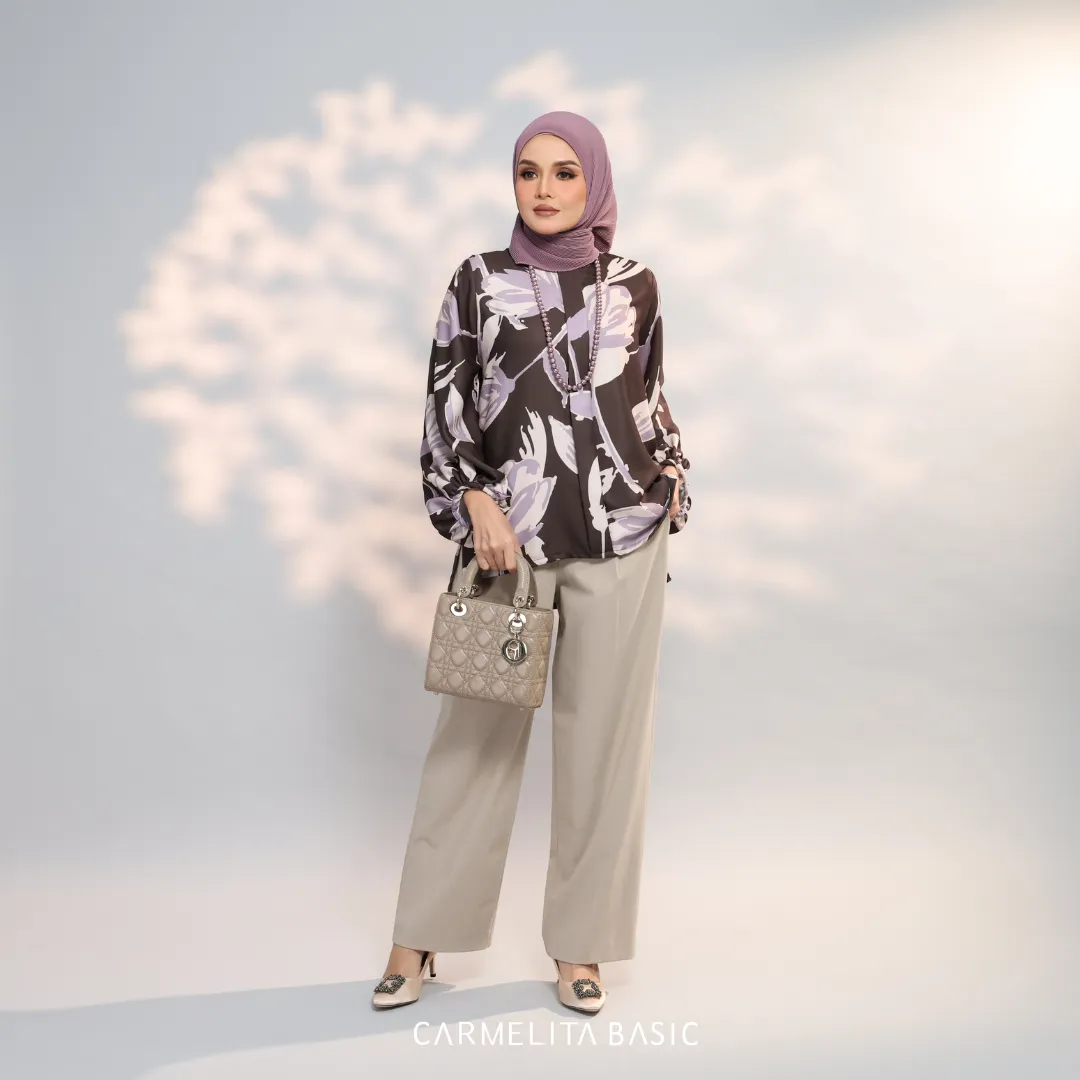 ADELE PRINTED BLOUSE - IRIS