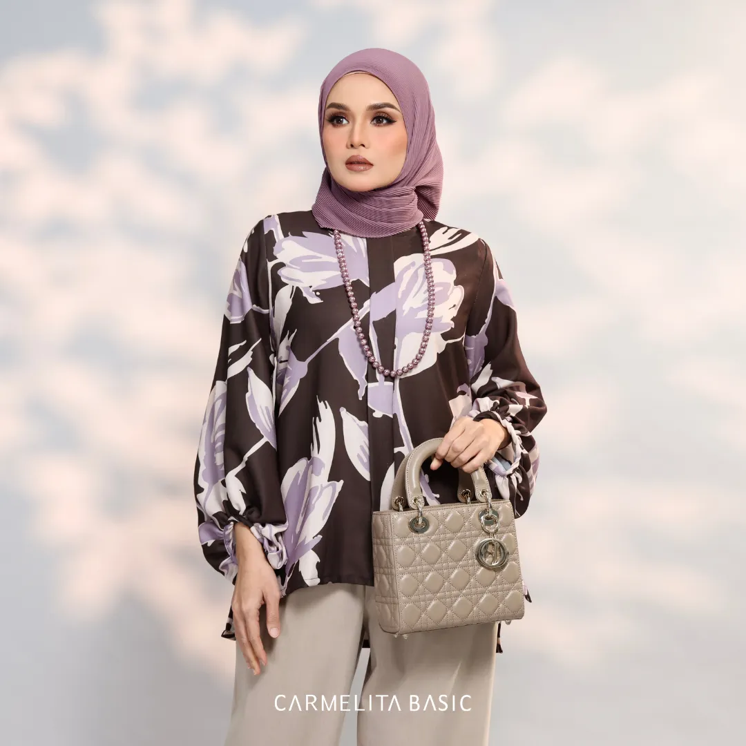 ADELE PRINTED BLOUSE - IRIS