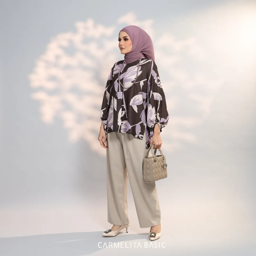 ADELE PRINTED BLOUSE - IRIS
