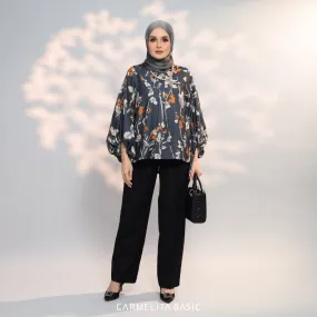 ADELE PRINTED BLOUSE - MIDNIGHT