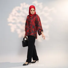 ADELE PRINTED BLOUSE - RUBY