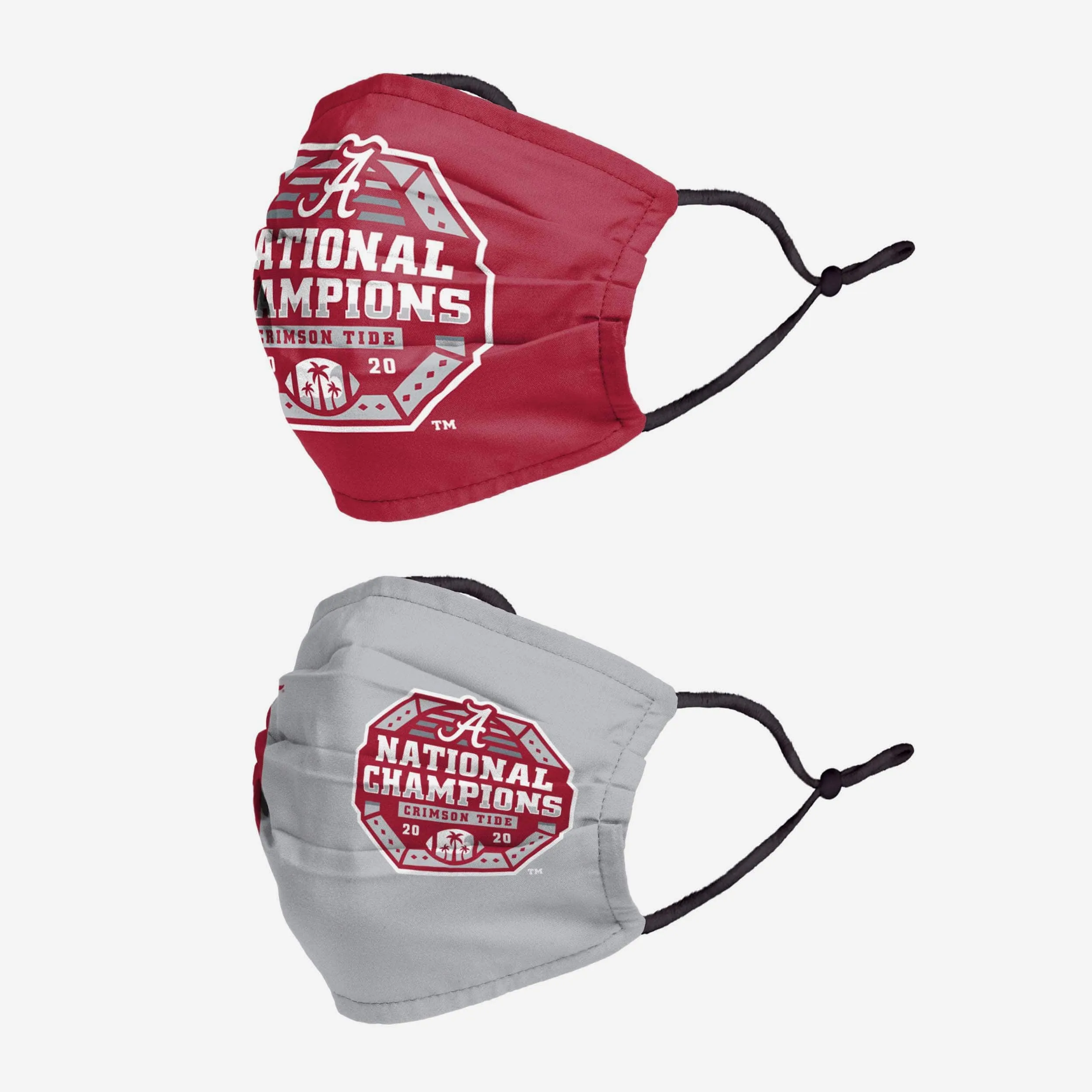 Alabama Crimson Tide 2020 Football National Champions Adjustable 2 Pack Face Cover
