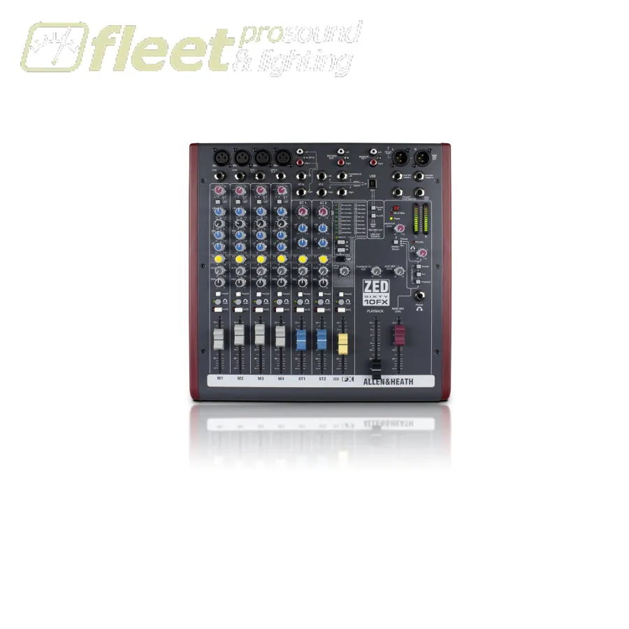Allen & Heath ZED60-10FX Multipurpose Mixer with FX for Live Sound and Recording