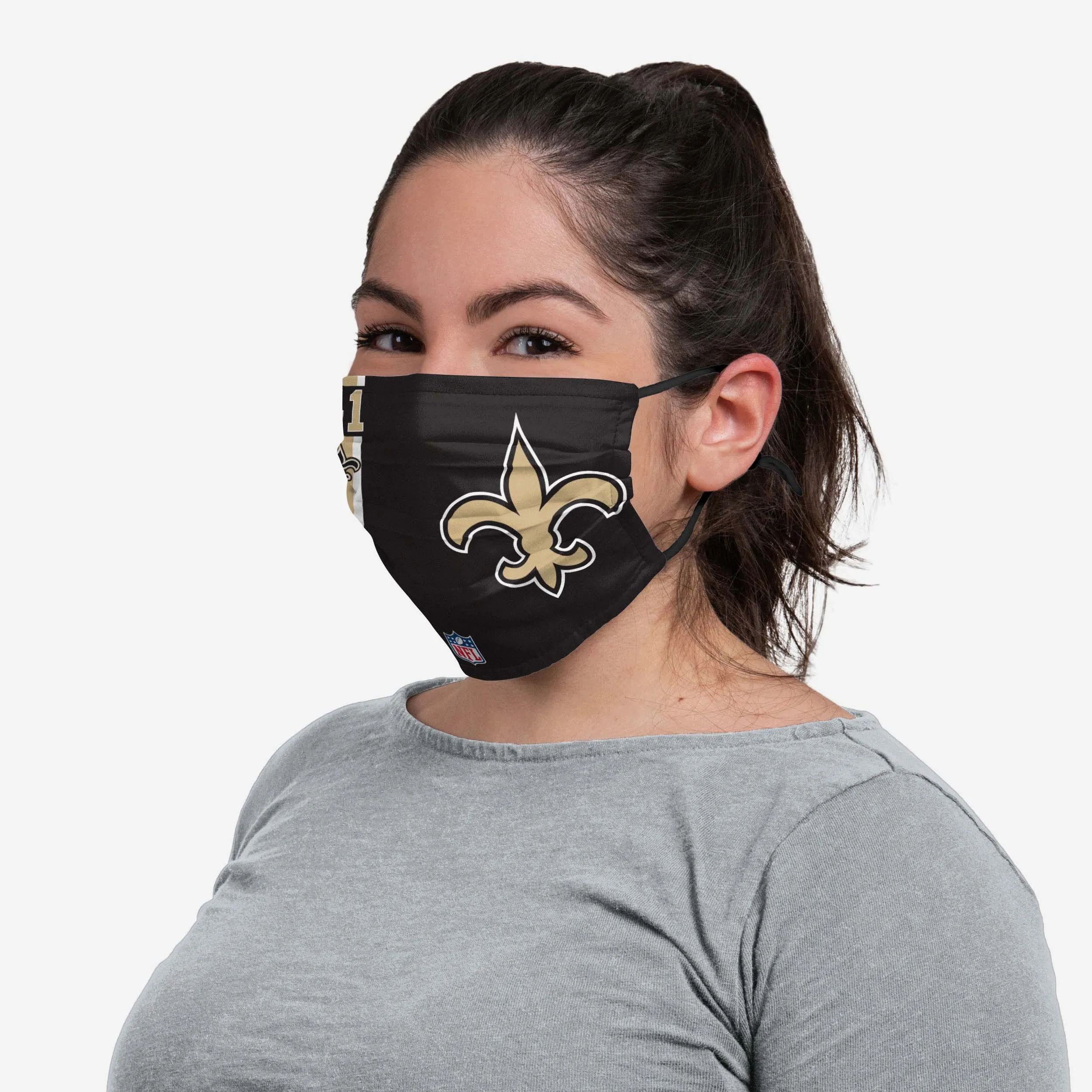 Alvin Kamara New Orleans Saints On-Field Sideline Logo Face Cover
