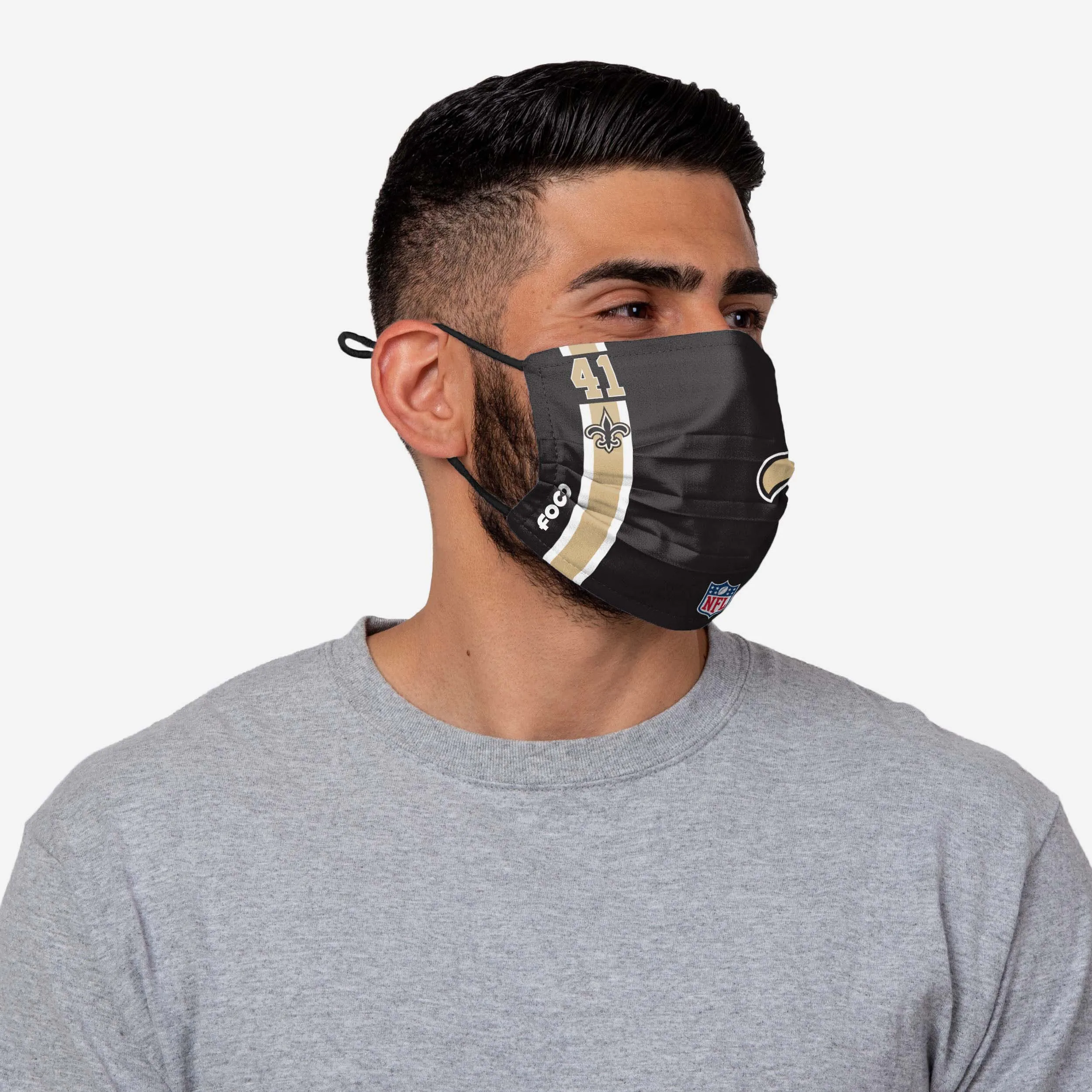 Alvin Kamara New Orleans Saints On-Field Sideline Logo Face Cover