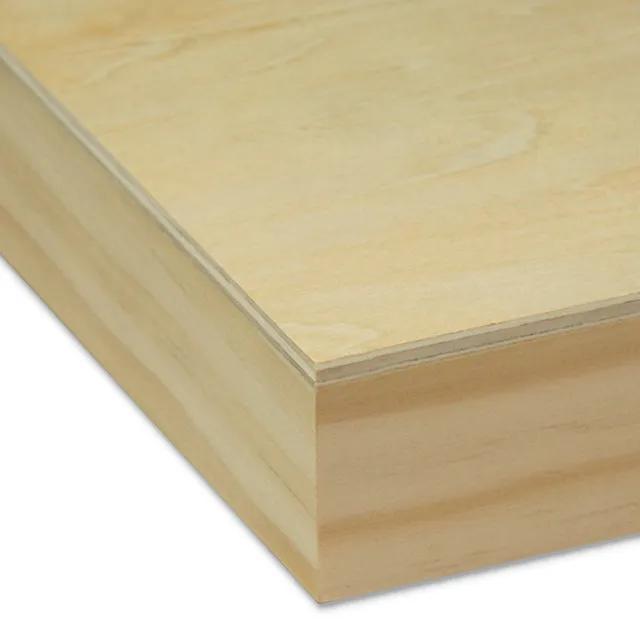 Ampersand Unprimed Basswood Artist Panel - 1-1/2" Cradle, 14" x 18"
