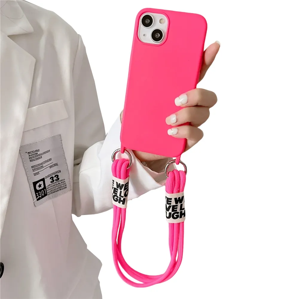Anymob iPhone Red Wrist Lanyard Strap Silicon Case Shockproof Soft Phone Cover