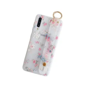 Anymob Samsung Multicolored Flower  Flowers Case Wrist Strap Cover