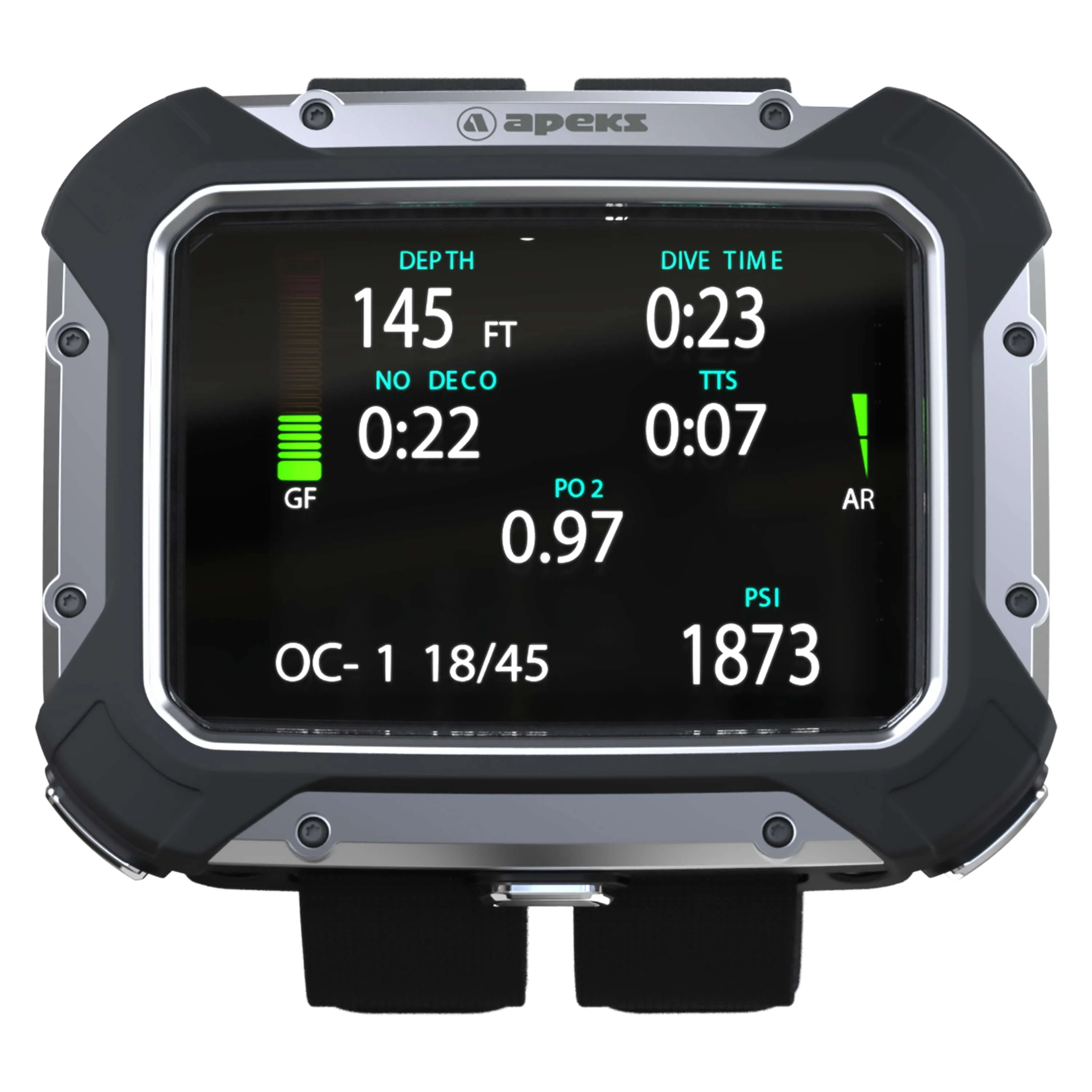Apeks DSX Advanced Dive Computer with Integrated O2 Analyzer, Black