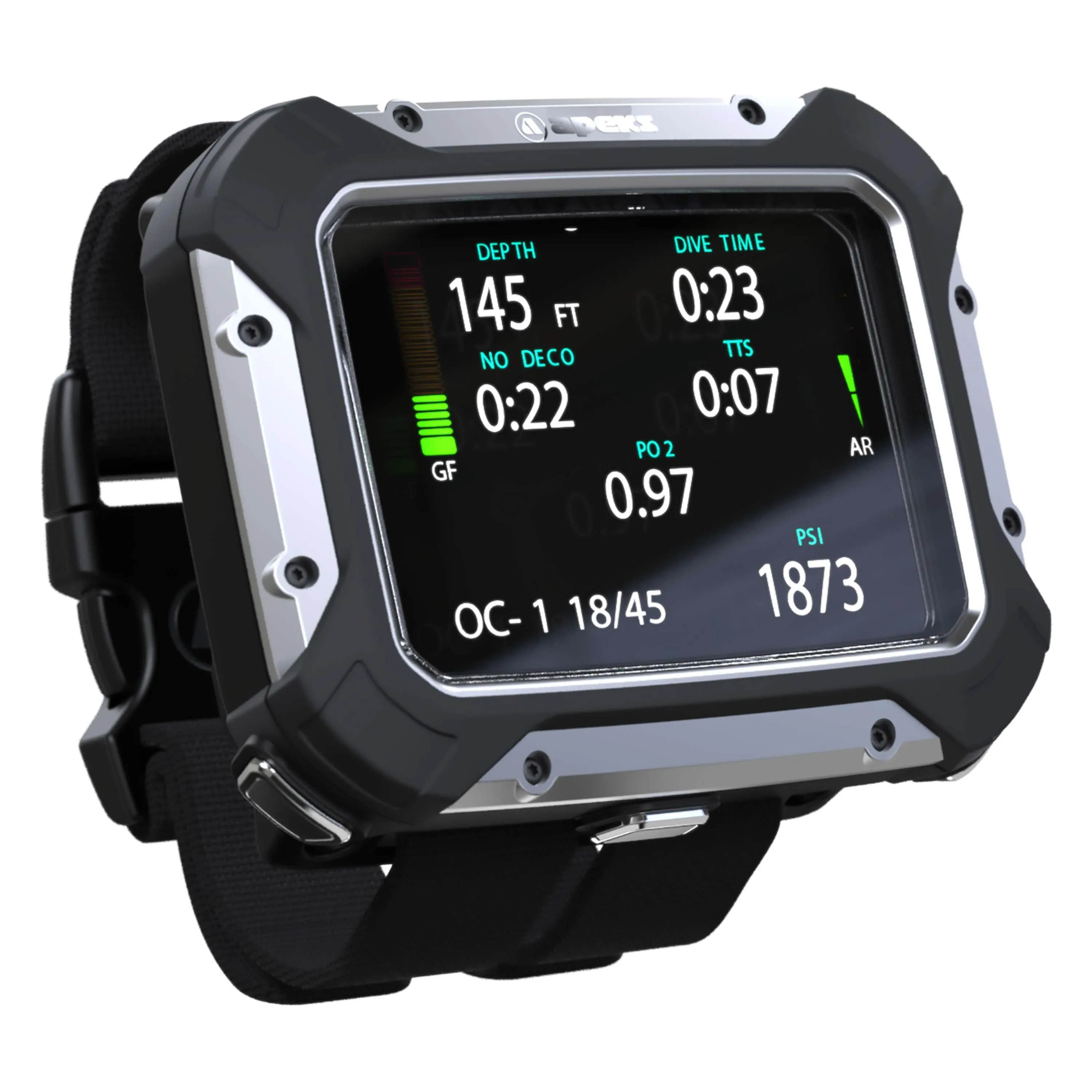Apeks DSX Advanced Dive Computer with Integrated O2 Analyzer, Black