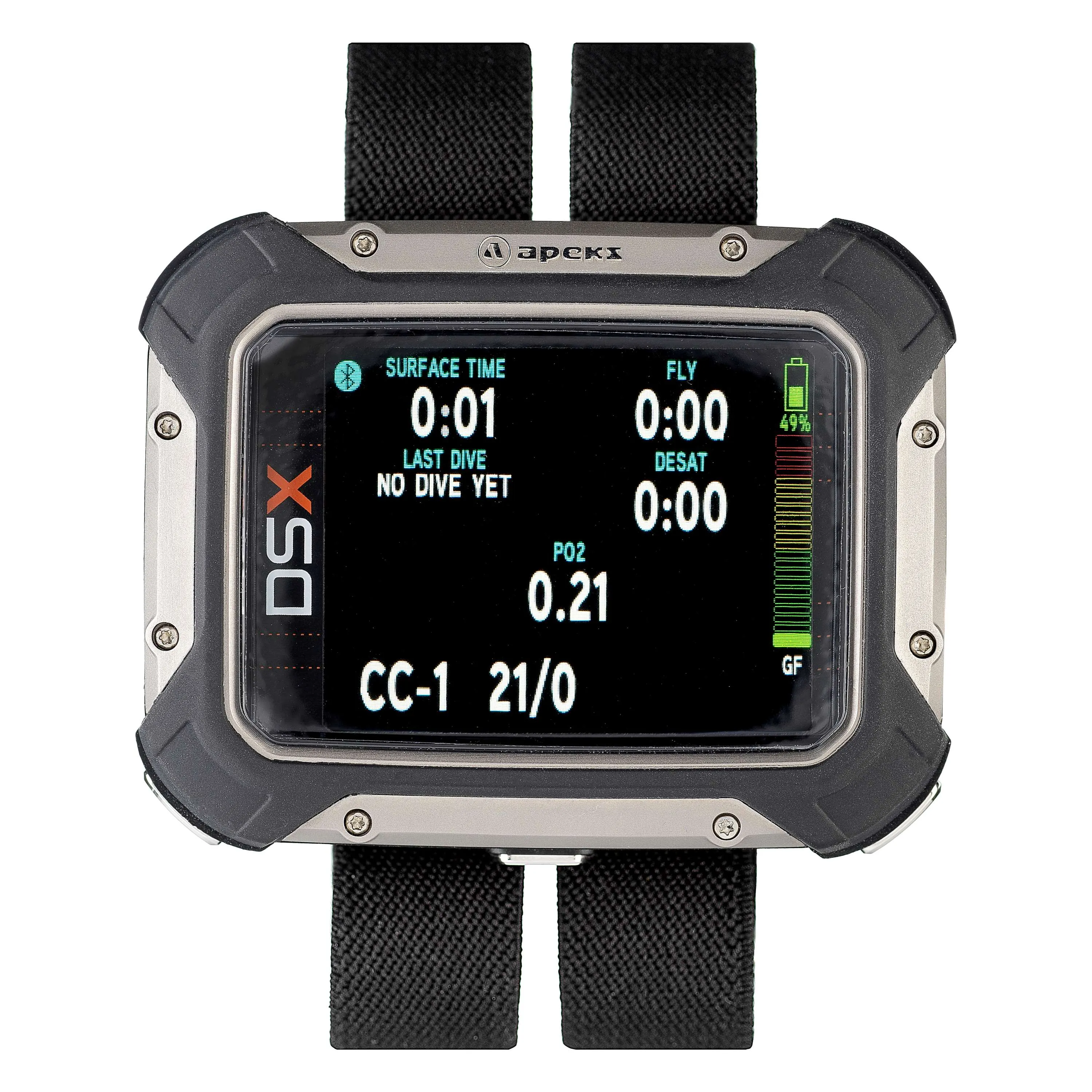 Apeks DSX Advanced Dive Computer with Integrated O2 Analyzer, Black