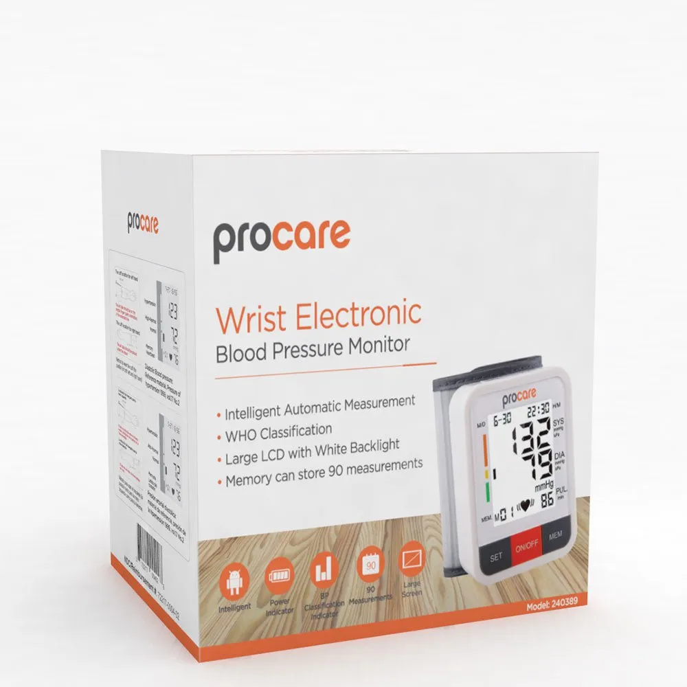 Arise Medical Procare Automatic Wrist Blood Pressure Monitor -  5.3" – 7.7"