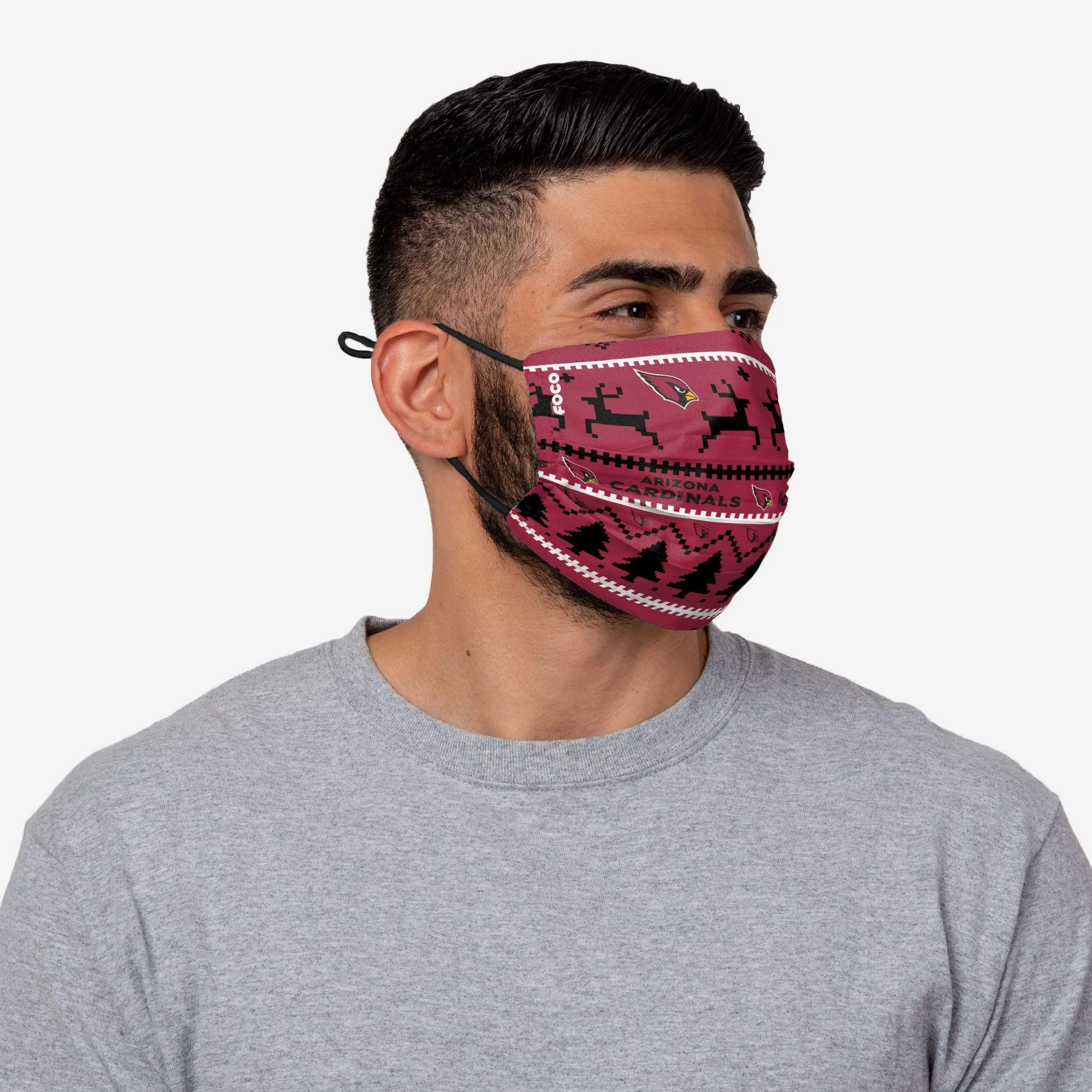 Arizona Cardinals Wordmark Holiday Adjustable Face Cover
