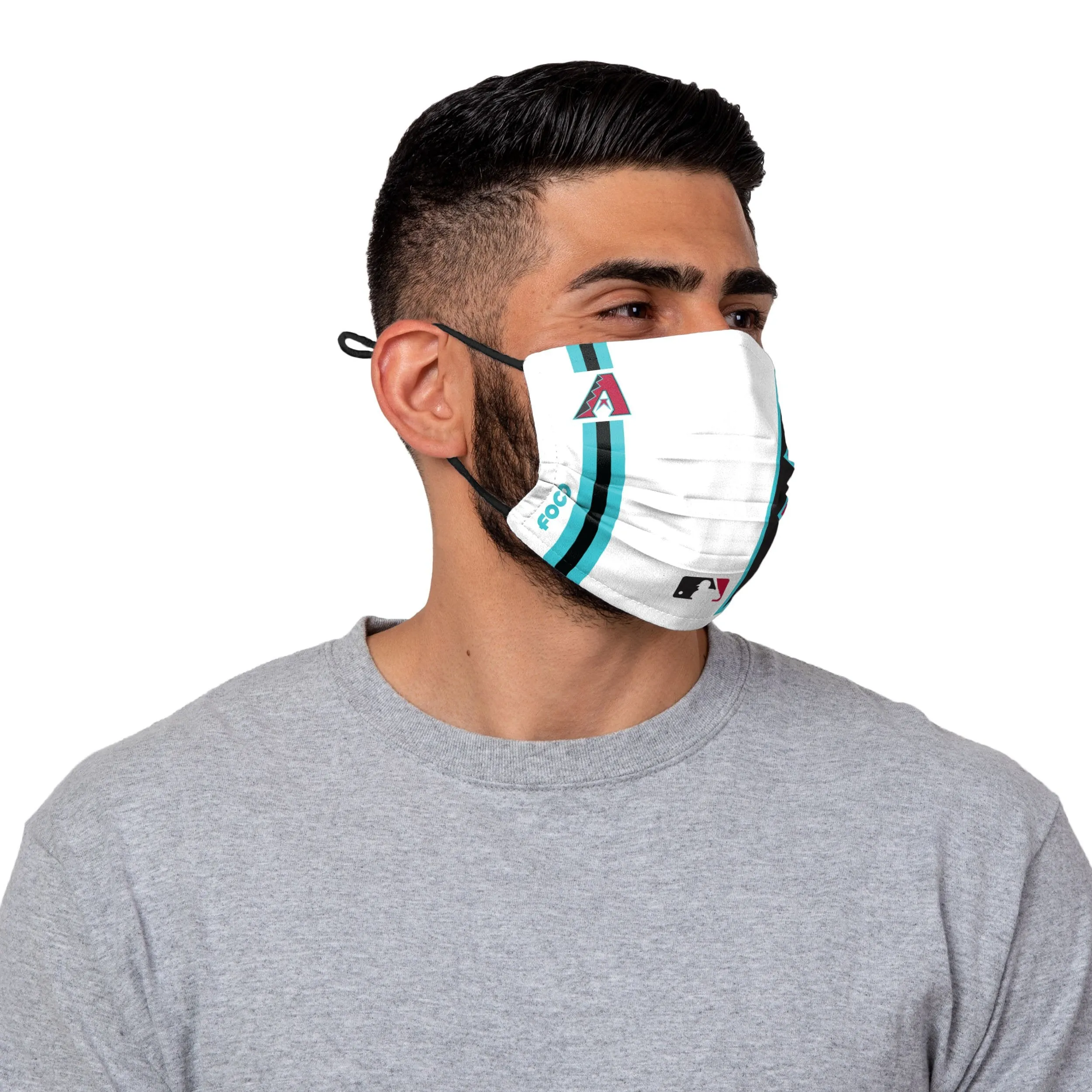 Arizona Diamondbacks MLB On-Field Adjustable White & Teal Face Cover
