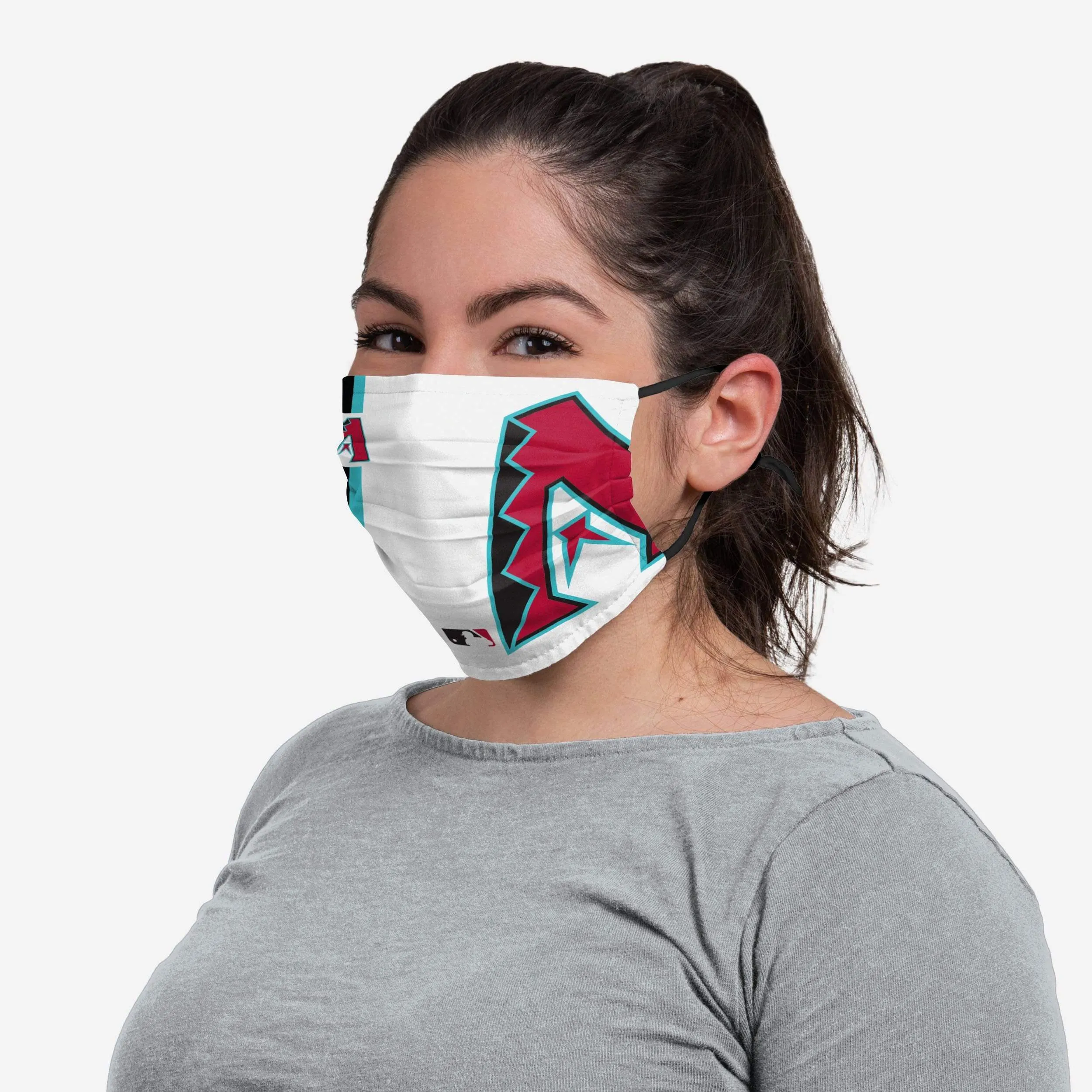 Arizona Diamondbacks On-Field Adjustable White & Teal Face Cover