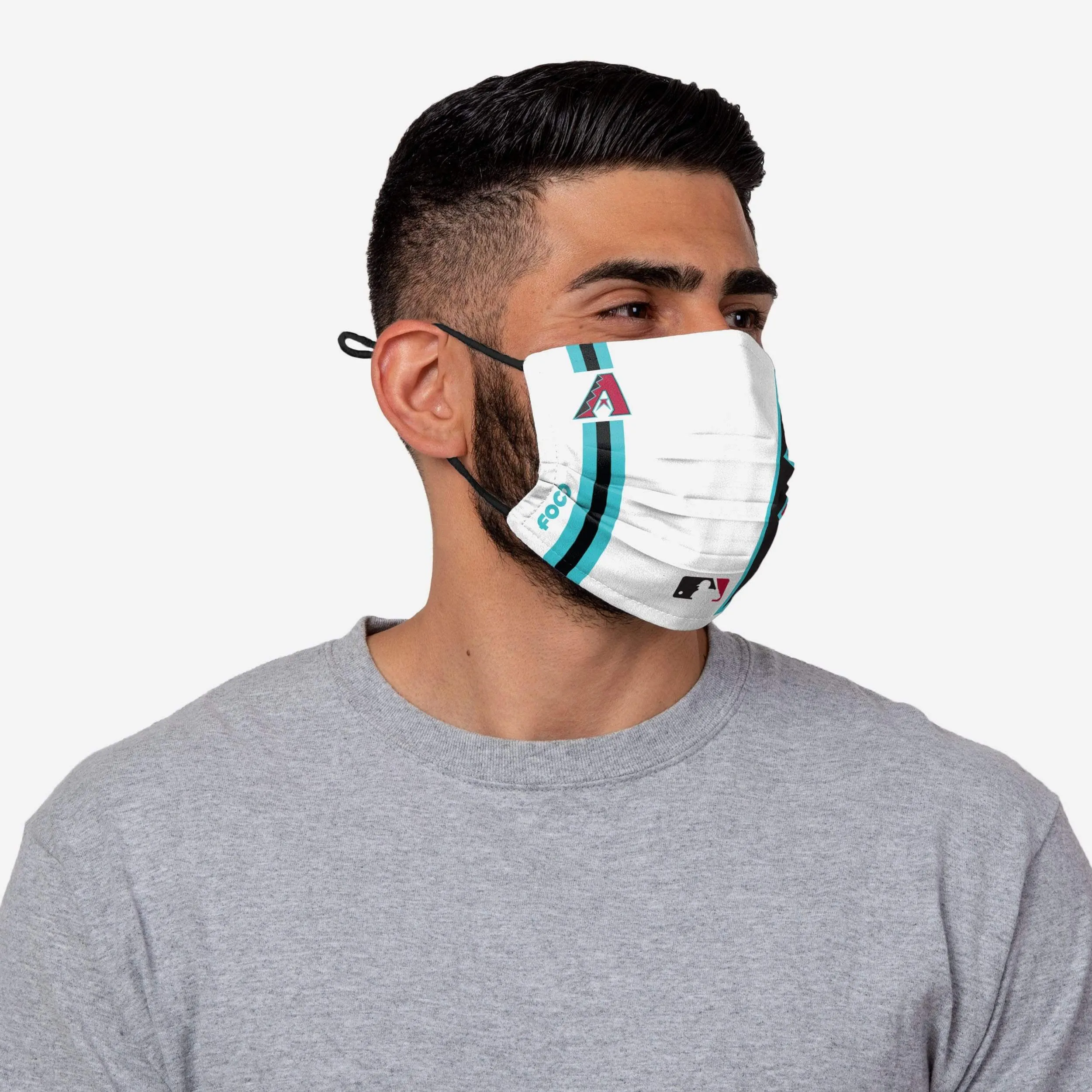 Arizona Diamondbacks On-Field Adjustable White & Teal Face Cover