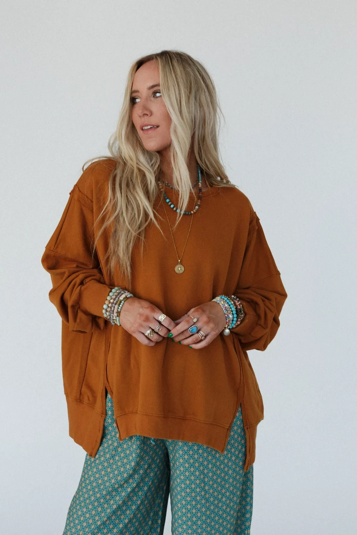 Asha Pullover Top - Camel