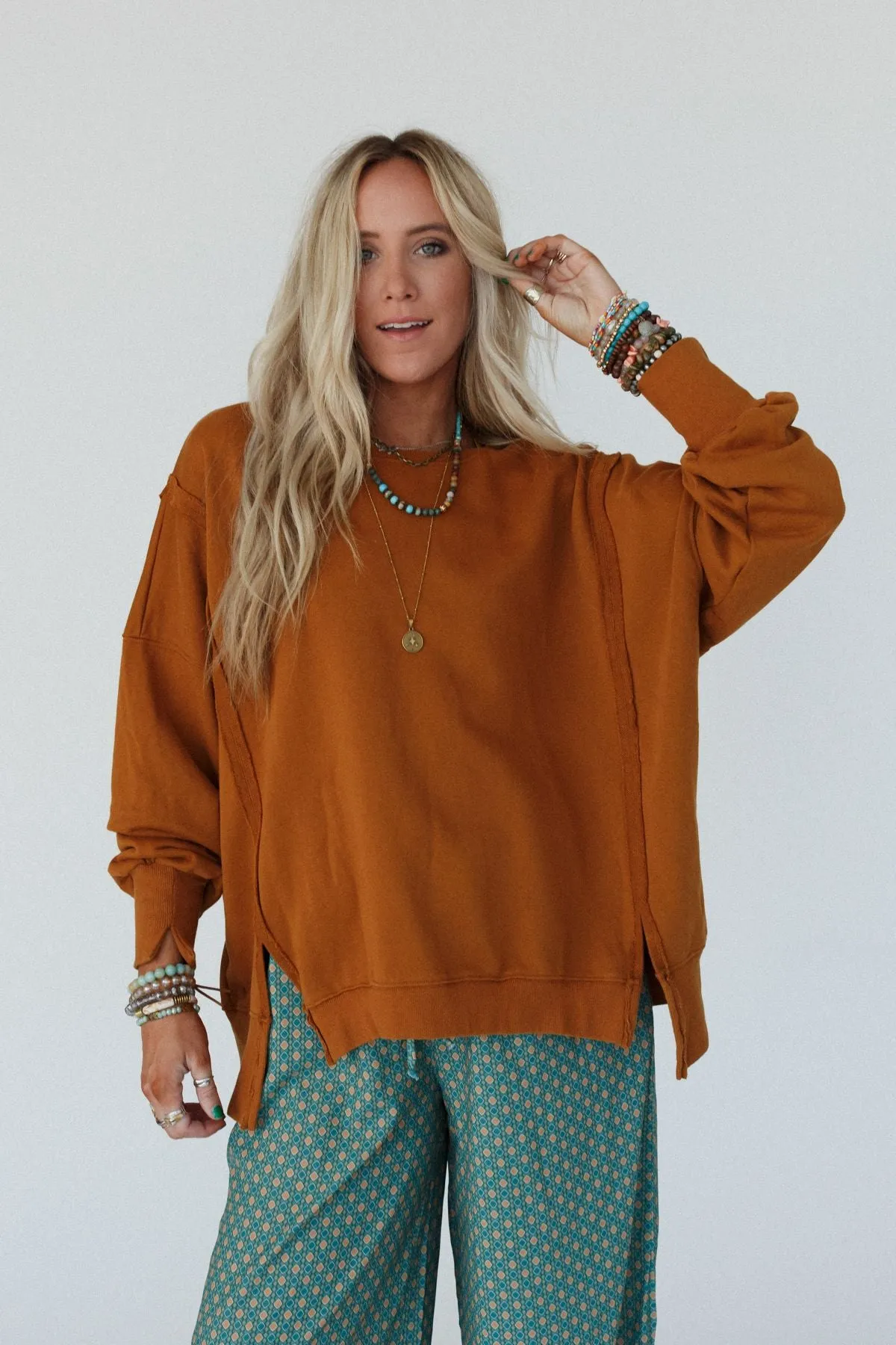 Asha Pullover Top - Camel