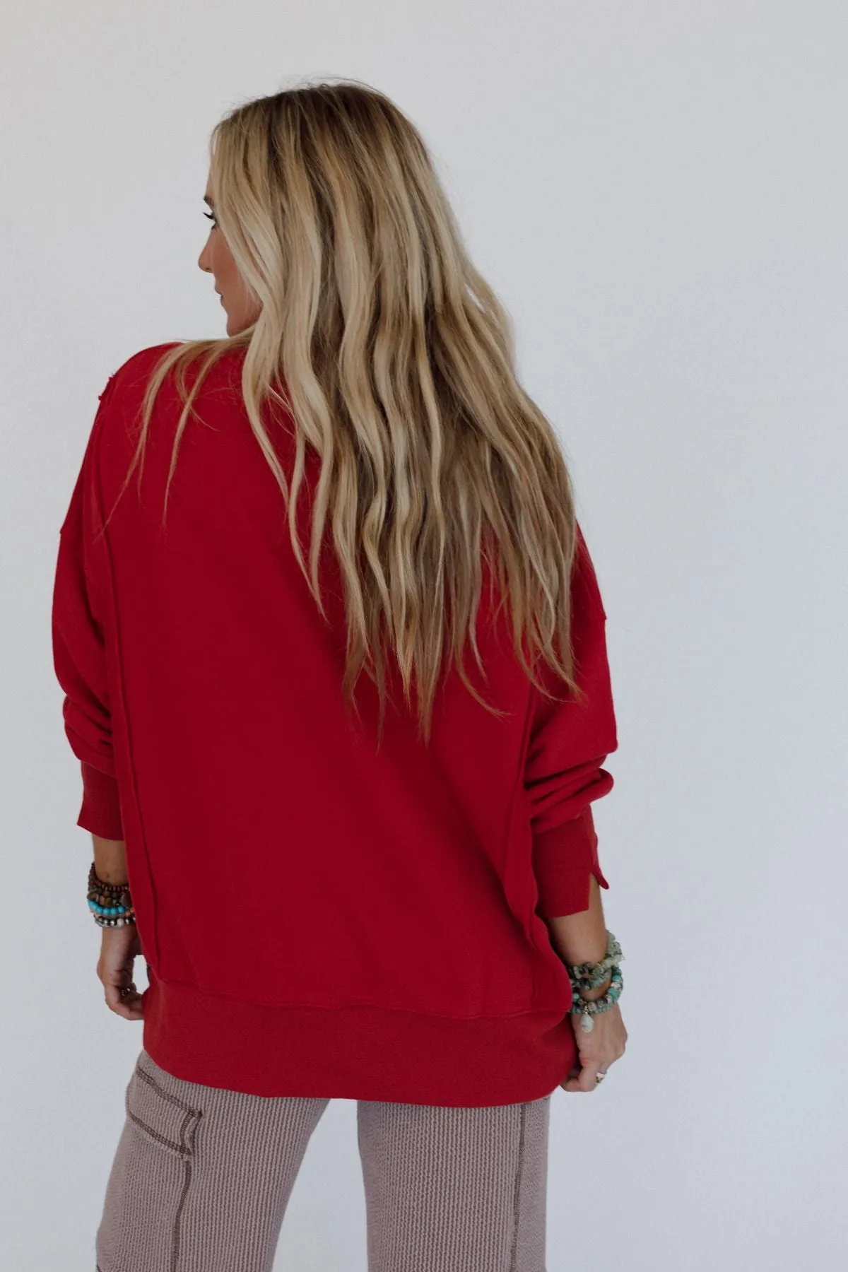 Asha Pullover Top - Red