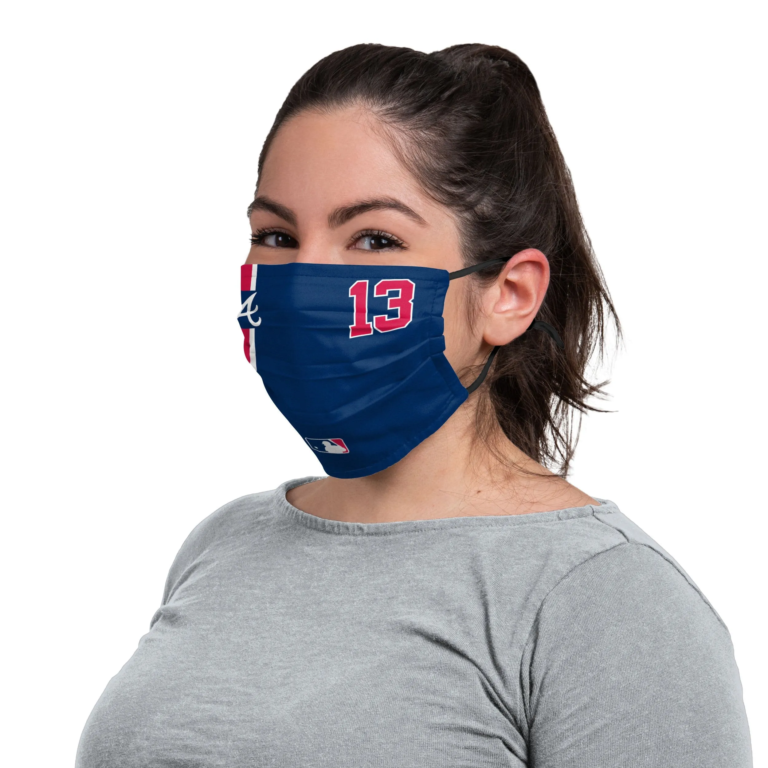 Atlanta Braves MLB Ronald Acuna Jr On-Field Adjustable Blue Face Cover