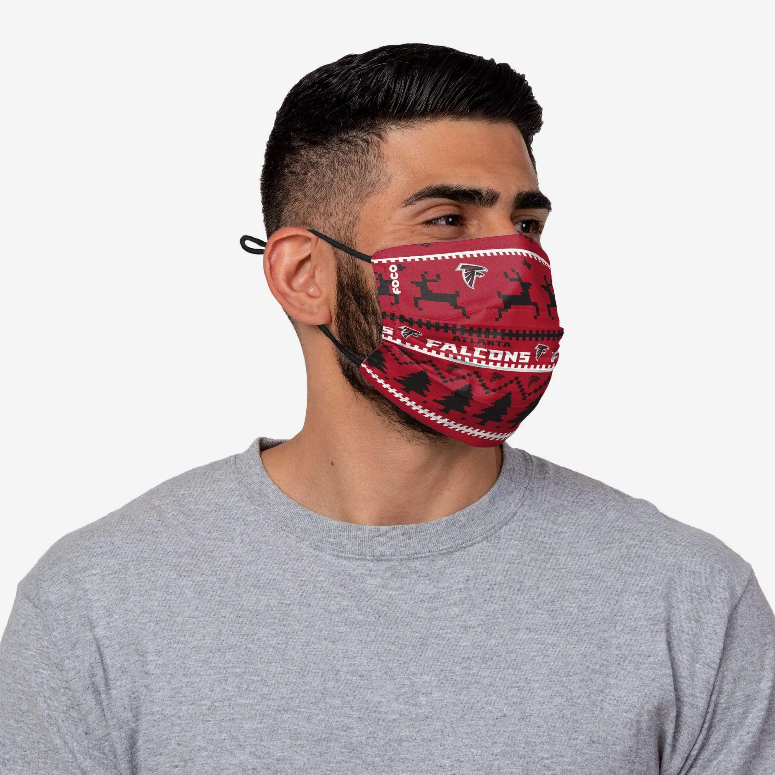 Atlanta Falcons Wordmark Holiday Adjustable Face Cover