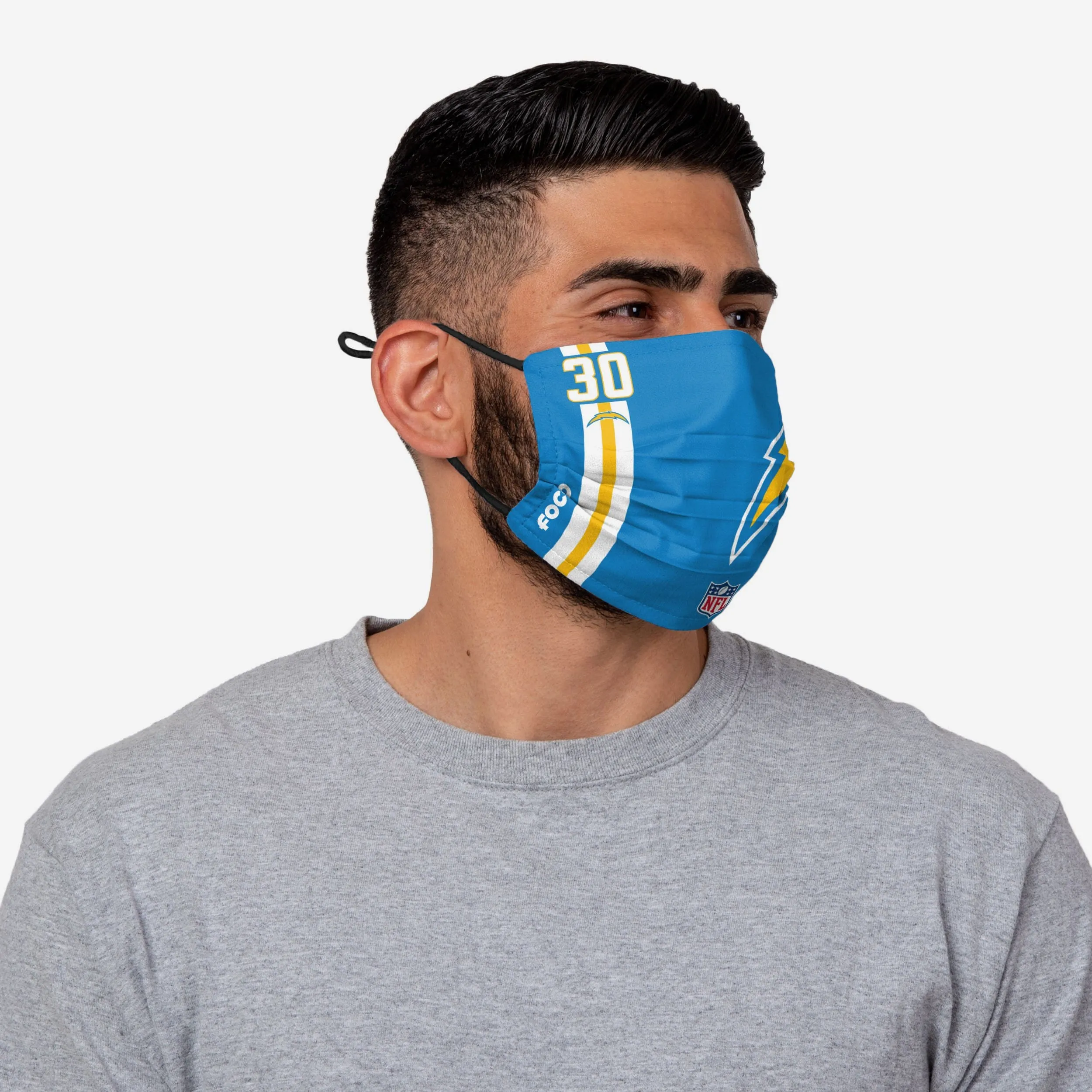 Austin Ekeler Los Angeles Chargers On-Field Sideline Logo Face Cover