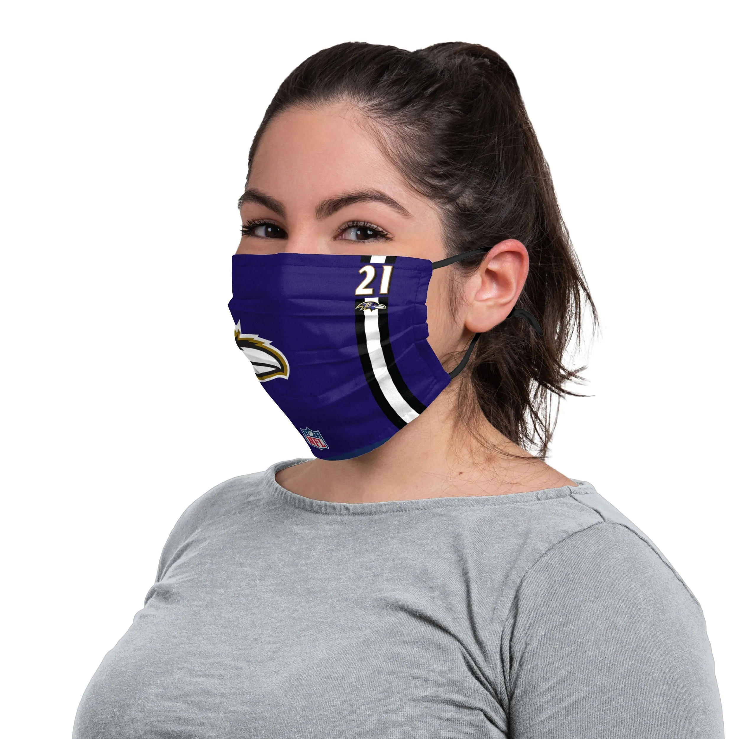 Baltimore Ravens NFL Mark Ingram Jr On-Field Sideline Logo Face Cover