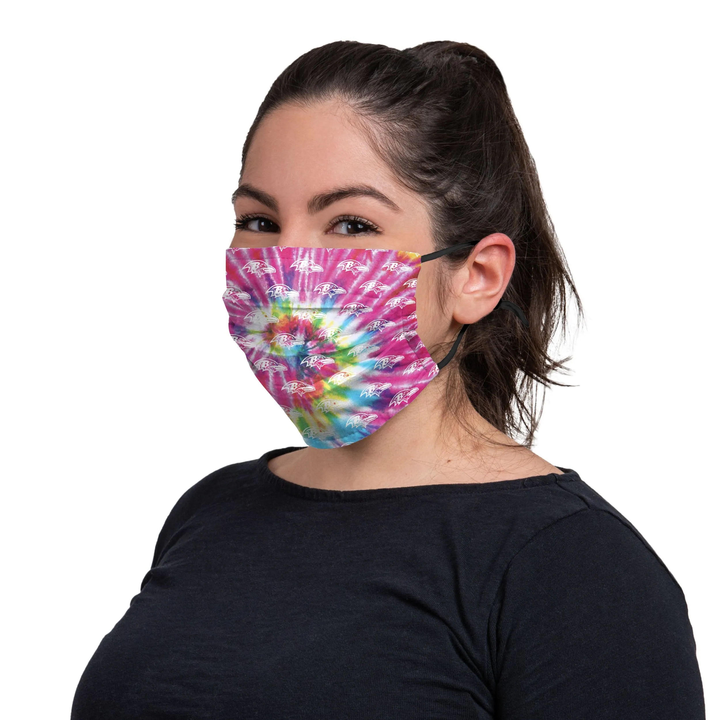 Baltimore Ravens NFL Pastel Tie-Dye Adjustable Face Cover
