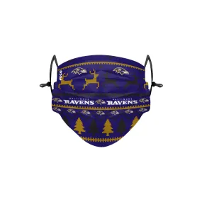 Baltimore Ravens NFL Wordmark Holiday Adjustable Face Cover
