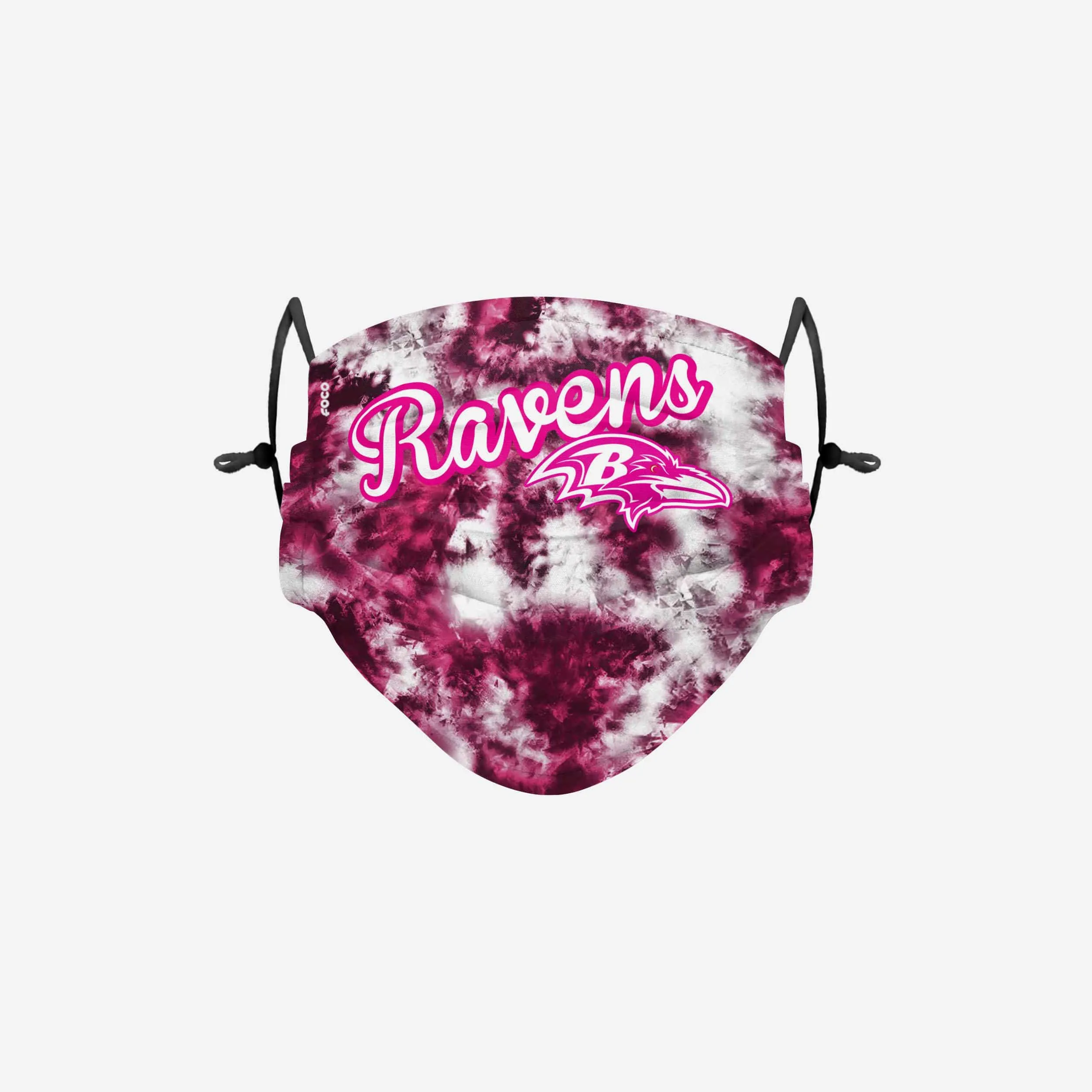 Baltimore Ravens Pink Tie-Dye Adjustable Face Cover