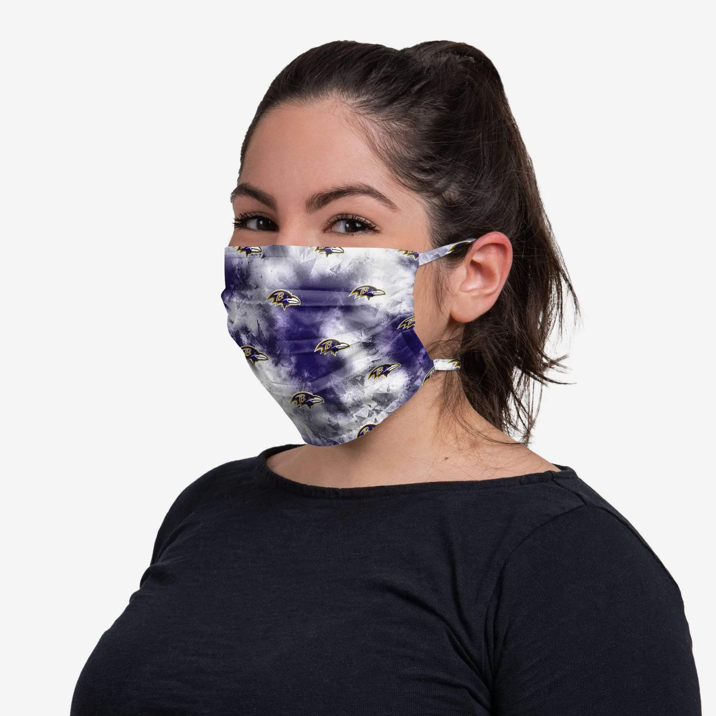 Baltimore Ravens Tie-Dye Tie-Back Face Cover