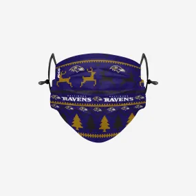 Baltimore Ravens Wordmark Holiday Adjustable Face Cover