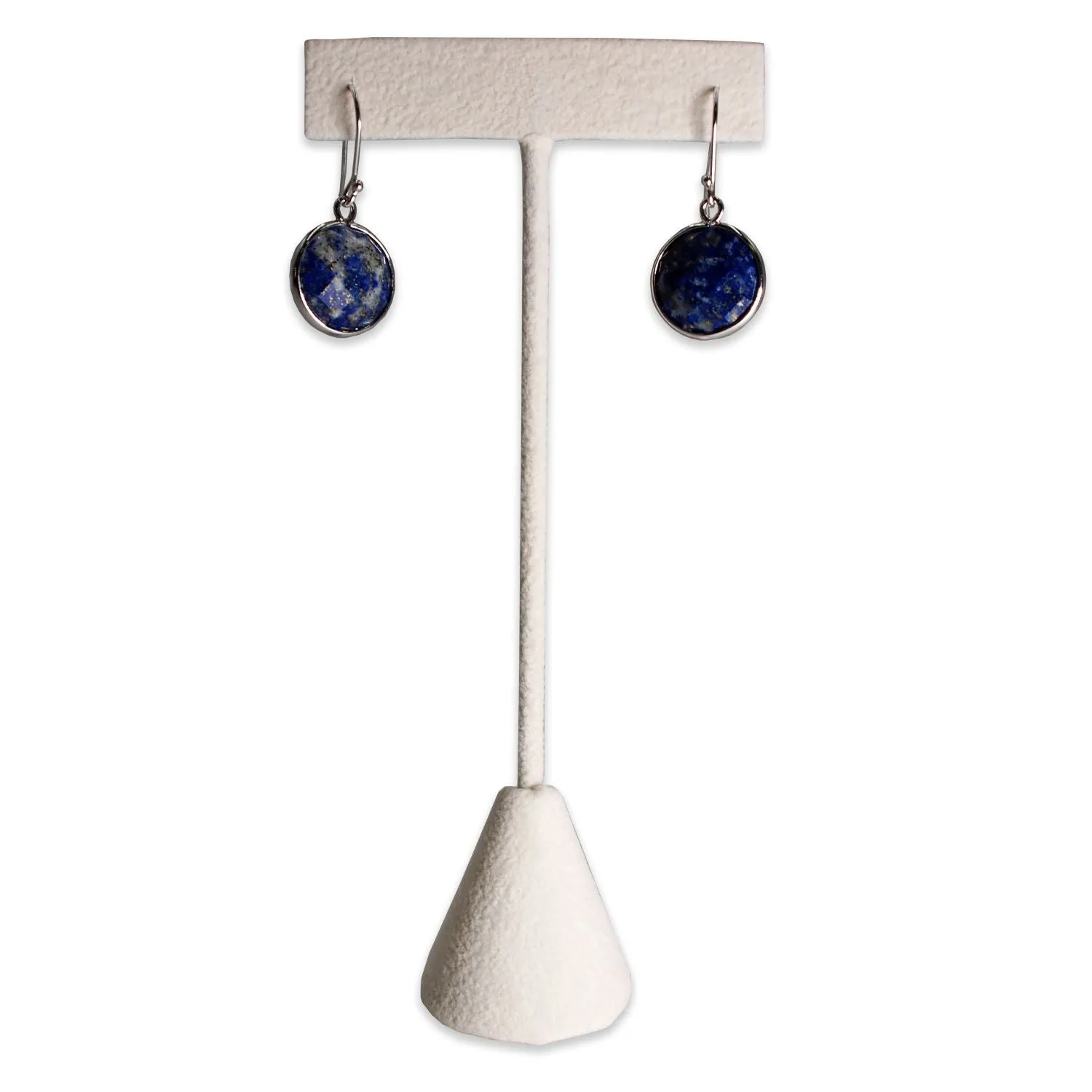 Beige Suede Single Piece Earring T-Shape Display