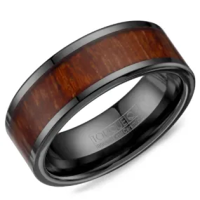 Black Ceramic & Wood Band