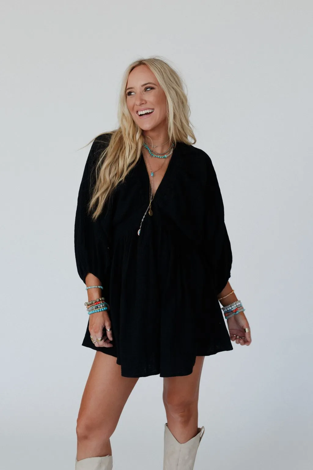 Blair Dolman Sleeve Dress - Black